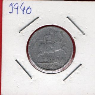 Monete da 5 centesimi Spagna 1940, 1941, 1945