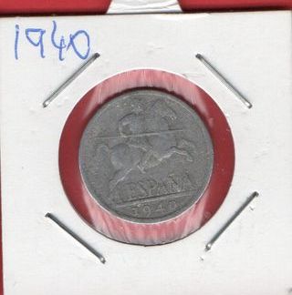 Monete da 5 centesimi Spagna 1940, 1941, 1945