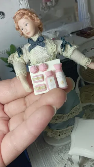 Miniature Set Bagno Rose Dollhouse 1:12