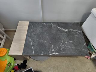 Mesa de centro moderna mármol y madera