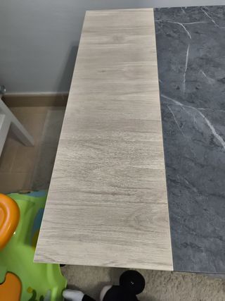 Mesa de centro moderna mármol y madera