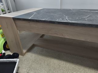 Mesa de centro moderna mármol y madera