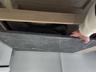 Mesa de centro moderna mármol y madera