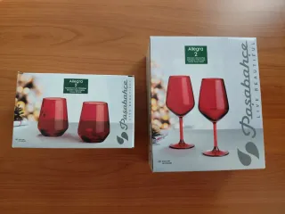 Paşabahçe Allegra 2+2 Bicchieri Rossi