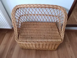 Cofre asiento mimbre 75x40