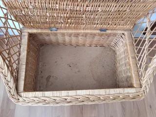 Cofre asiento mimbre 75x40