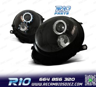 FAROS PARA MINI COOPER R56 R57 06-14 OJOS ANGEL FONDO NEGRO