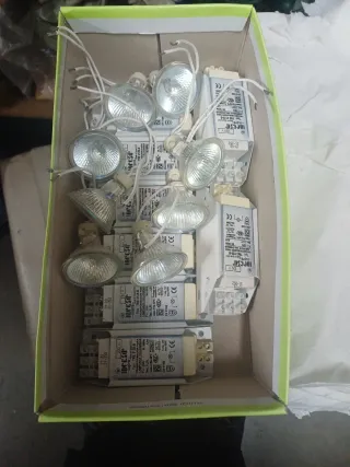 Lote 8 Transformadores y 8Bombillas Halógenas
