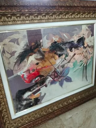 Cuadro Vintage Nautilo Marco Madera