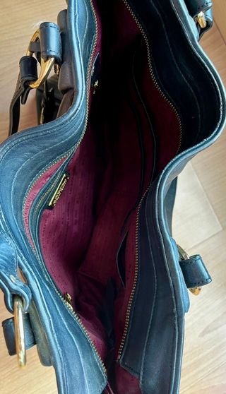 Bolso Tote Ralph Lauren Negro Piel