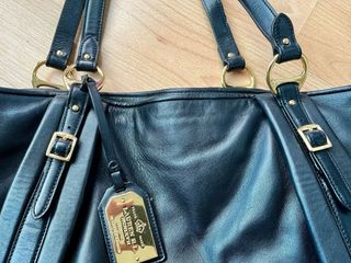 Bolso Tote Ralph Lauren Negro Piel