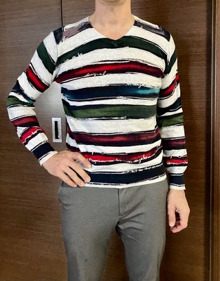 Jersey Desigual V-neck Hombre Multicolor