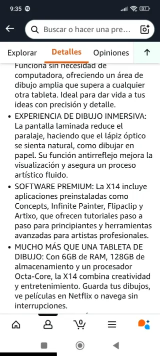 Tableta Gráfica Picasso PCX14 Full HD