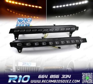 KIT LUZ DIURNA LED DRL + INTERMITENTE AUDI Q7 2006 2007 08-0