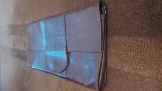 Bolso polipiel marrón vintage