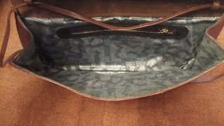 Bolso polipiel marrón vintage