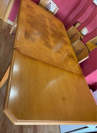 Mesa comedor extensible madera