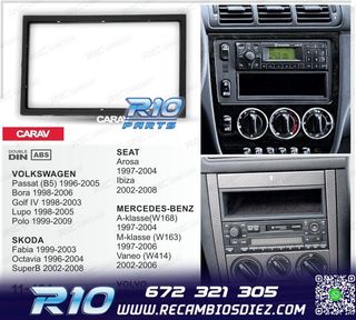 MARCO NEGRO RADIO 2-DIN PARA MERCEDES VOLKSWAGEN VW SKODA SE