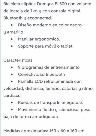 Bicicleta Estática Domyos 500