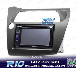 MARCO NEGRO RADIO 2-DIN PARA HONDA CIVIC HATCHBACK 06-11