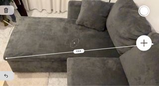 Divano chaise longue grigio marengo