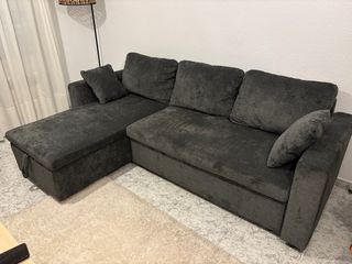 Divano chaise longue grigio marengo