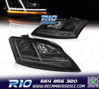 FAROS XENON AUDI TT 8J 06-10 LUZ DIURNA LED DINAMICO NEGRO