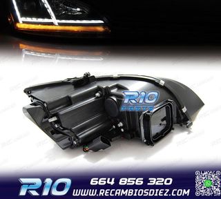 FAROS XENON AUDI TT 8J 06-10 LUZ DIURNA LED DINAMICO NEGRO
