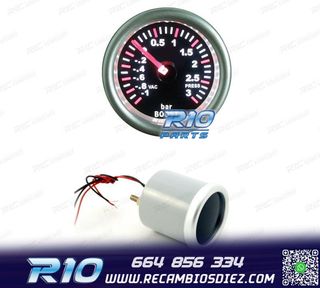 RELOJ PRESIÓN TURBO FONDO NEGRO ILUMINADO