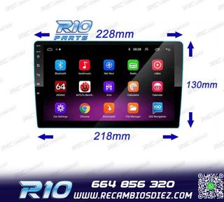 RADIO 9" GPS ANDROID 13 QUAD CORE 64GB ROM