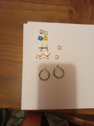 Pendientes Corazón, Pac-Man, Santa Claus y Aro