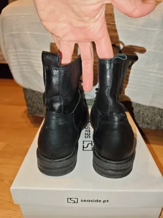 Botines de piel negros talla 41