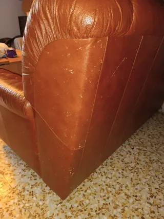 Sofá de 2 plazas en piel