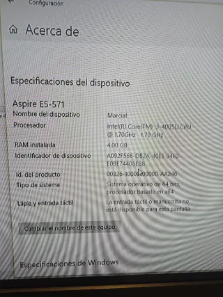 Acer Aspire E15 para REPUESTOS