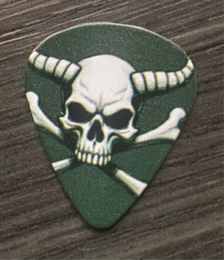 Púas de guitarra con diseños de calaveras