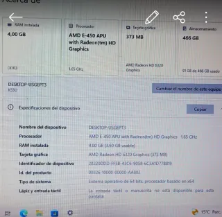 Portátil Asus K53U Negro