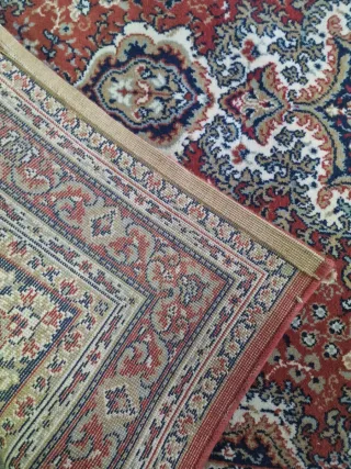 Tappeto classico lana blu e rosso