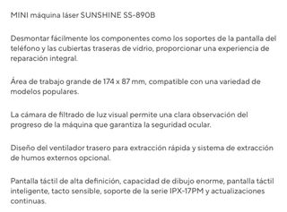 Grabadora láser Sunshine SS-890B Mini Láser iPhone