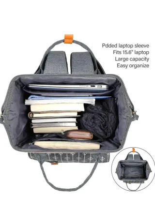 Mochila para PC portatil Rosa y Gris