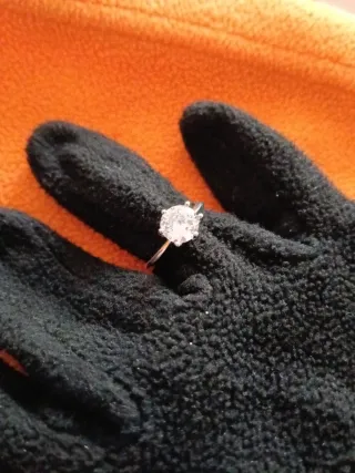 Anillo chapado en oro de 18 k.