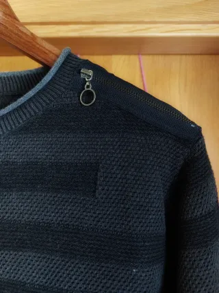 Jersey Desigual Negro Gris Talla M