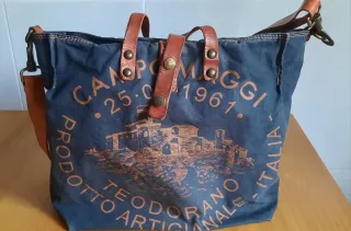 Bolso Campomaggi Azul y Marrón