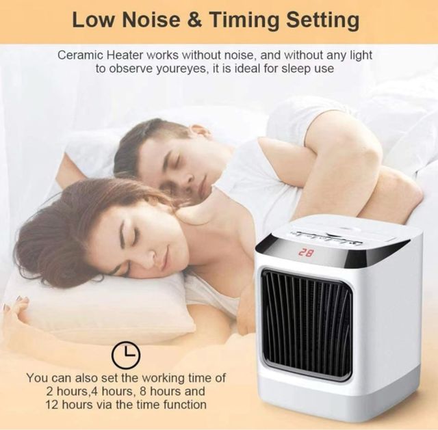 Mini Calentador Blanco y Negro