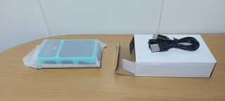 Radio Portátil AM FM USB Azul