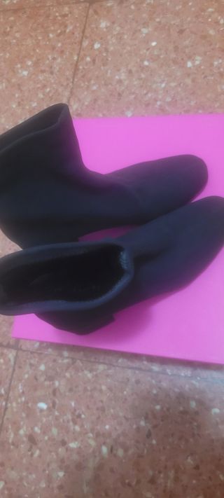 Botas calcetín tacón negras talla 37