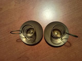 Portacandele in metallo dorato