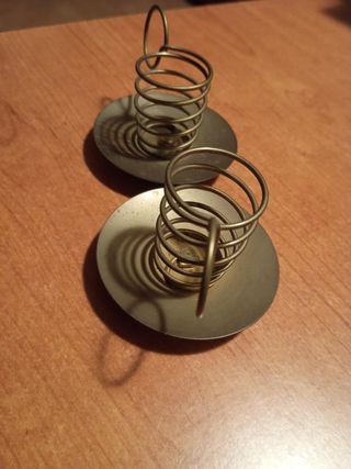 Portacandele in metallo dorato