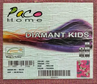 Alfombra infantil Paco Home mariposas rosa