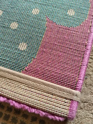 Alfombra infantil Paco Home mariposas rosa