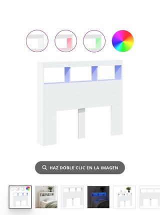 Cabecero de cama VidaXL blanco con LED – Nuevo